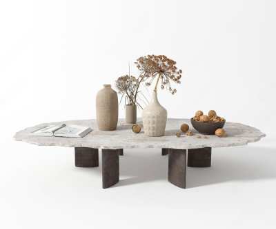 侘寂风茶几3D模型下载